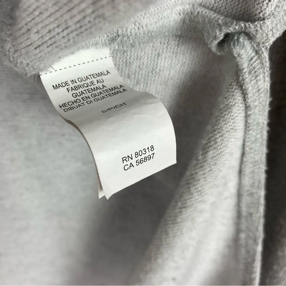 Lucky Brand S Small Basic Turtle Neck Top Gray Lightweight Stretch High Low Hem - Picture 5 of 8